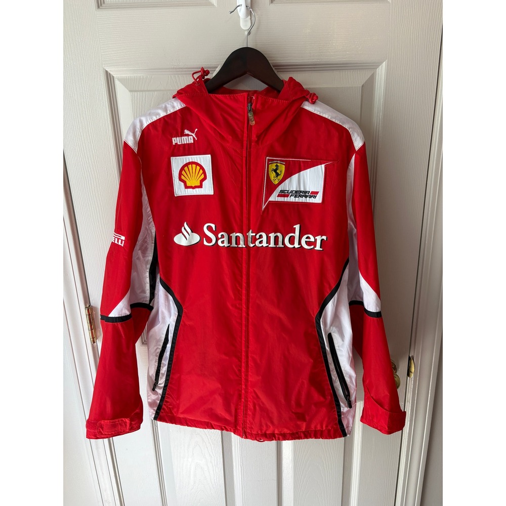 Puma Scuderia Ferrari F1 Team Racing Jacket Red Shell Santander Mens XS